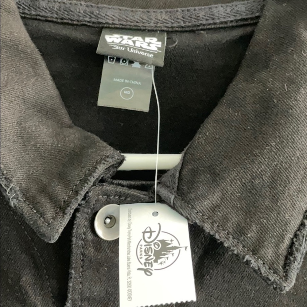 Star Wars Luke Leia Darth black denim jacket Size M - Picture 5 of 16